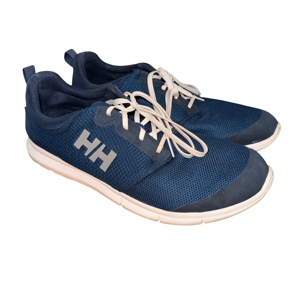 Helly Hansen Feathering Mens 13 Pre-Owned Sailing Shoes Navy Blue‎ Mesh Sneakers